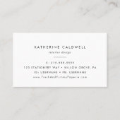 Chic Typografy Logo Business Card Visitenkarte (Rückseite)