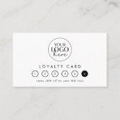 Chic Typografy Logo Business Rewards 6 Punch Treuekarte (Vorderseite)
