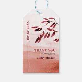 Chic Typografy minimalist Danke Hochzeit Geschenkanhänger