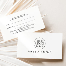 Chic Typografy Reader a Friend Business Logo Empfehlungskarte