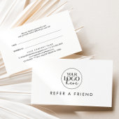 Chic Typografy Reader a Friend Business Logo Empfehlungskarte