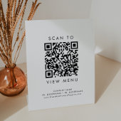Chic Typografy Restaurant Menü QR Code Sockelschild
