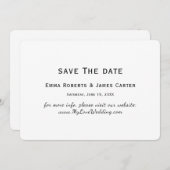Chic Typografy Save the Date Card (Vorne/Hinten)