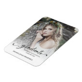 Chic Typografy Script Graduate School Abschluss Magnet (Linke Seite)