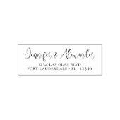 Chic Typografy Script Hochzeitsschrift Rücksendead Permastempel (Design)