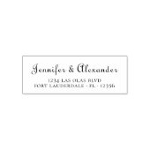 Chic Typografy Script Wedding Rücksendeadresse Permastempel (Design)
