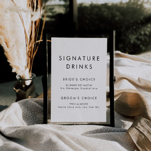 Chic Typografy Signature Drinks Signature Poster