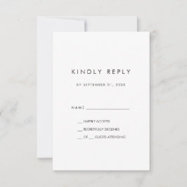 Chic Typografy Simple RSVP Card