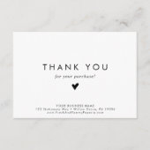 Chic Typografy Small Business Danke Bestellung Begleitkarte (Vorderseite)