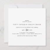 Chic Typografy Square Wedding Einladung (Vorderseite)