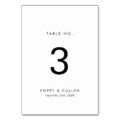 Chic Typografy Tischnummer (Rückseite)