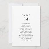 Chic Typografy Tischnummer Seekarte (Rückseite)