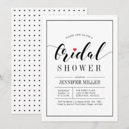 Chic Typografy Wedding Bridal Shower Einladungen