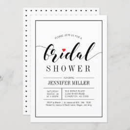Chic Typografy Wedding Bridal Shower Einladungen
