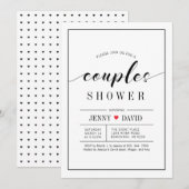 Chic Typografy Wedding Couples Dusche Einladungen (Vorne/Hinten)