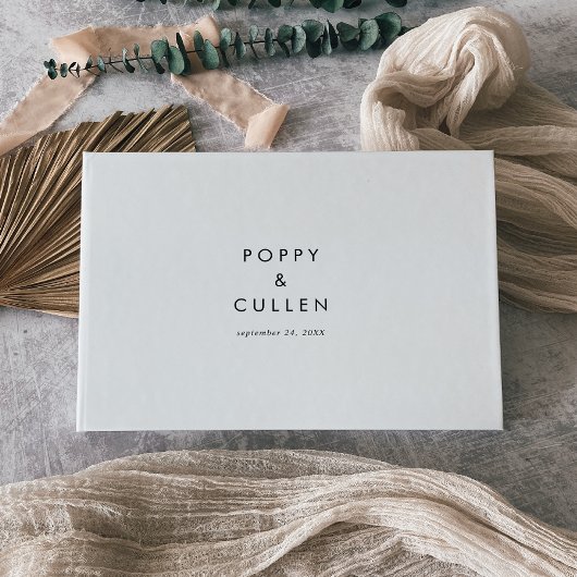Chic Typografy Wedding Gästebuch