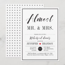 Chic Typografy Wedding Probe Dinner Card