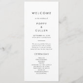 Chic Typografy Wedding Program Programm (Vorderseite)