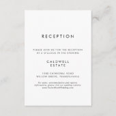 Chic Typografy Wedding Reception Begleitkarte (Vorderseite)