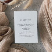 Chic Typografy Wedding Reception Begleitkarte