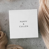 Chic Typografy Wedding Serviette