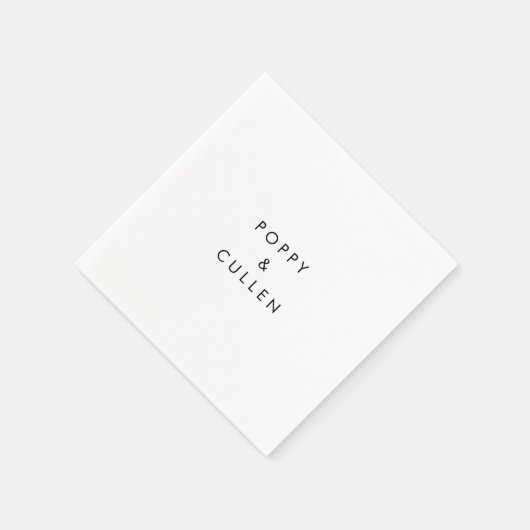 Chic Typografy Wedding Serviette (Ecke)