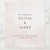 Chic Typografy Wedding Weinetikett (Einzelnes Label)