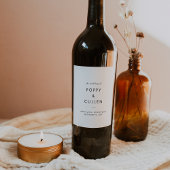 Chic Typografy Wedding Weinetikett