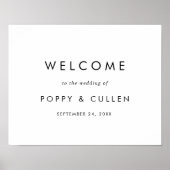 Chic Typografy Wedding Willkommen Poster (Vorne)