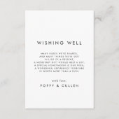 Chic Typografy Wedding Wishing Well Card Begleitkarte (Vorderseite)
