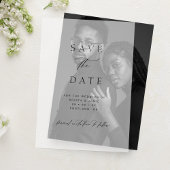 Chic Typographic Script Wedding Save the Date Pergament Einladungen