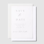 Chic Typographic Script Wedding Save the Date Pergament Einladungen (Versetzt)
