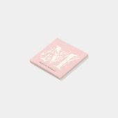 Chic typography monogram name post-it klebezettel (angewinkelt)