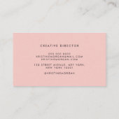 Chic typography monogram name visitenkarte (Rückseite)