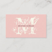 Chic typography monogram name visitenkarte (Vorderseite)