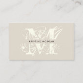 Chic typography monogram name visitenkarte (Vorderseite)