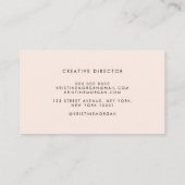 Chic typography monogram name visitenkarte (Rückseite)