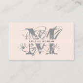 Chic typography monogram name visitenkarte (Vorderseite)