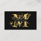 Chic typography monogram name visitenkarte (Vorderseite)