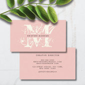 Chic typography monogram name visitenkarte