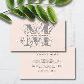 Chic typography monogram name visitenkarte