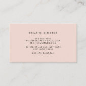 Chic typography monogram name visitenkarte (Rückseite)