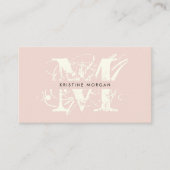 Chic typography monogram name visitenkarte (Vorderseite)