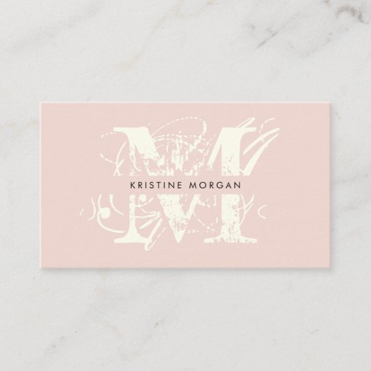 Chic typography monogram name visitenkarte (Vorderseite)