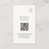 Chic Typography QR Wedding Website Enclosure Card Begleitkarte (Vorderseite)