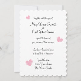 Chic typography scallop Kante Hochzeitseinladung Einladung