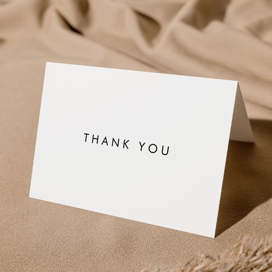 Chic Typography Thank You Card Dankeskarte