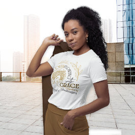Chic Überfließend mit Grace blühende Afro Haare T-Shirt