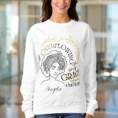 Chic Überfließend mit Grace blühende Blumenhaare Sweatshirt