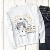 Chic Überfließend mit Grace blühende Blumenhaare Sweatshirt